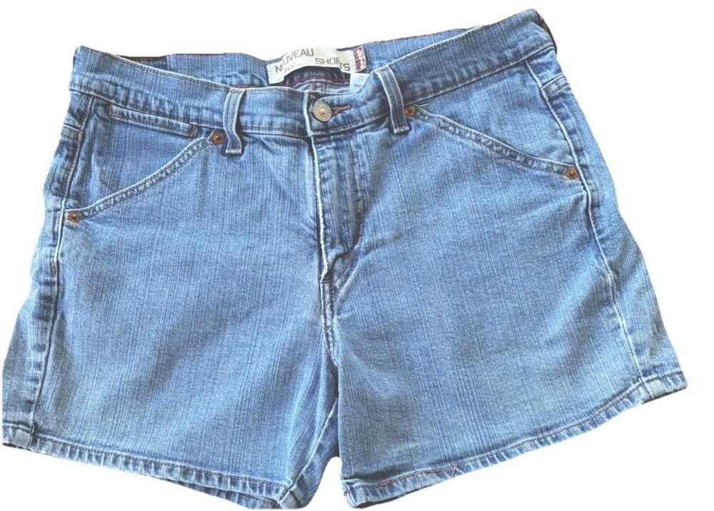 Levi’s 515 Womens Shorts Size 12 Blue Denim Mid Rise Casual Classic Summer